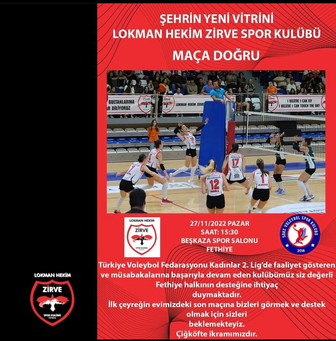 Fethiye’de Voleybolun “ZİRVE”‘sinden Halka Mesaj