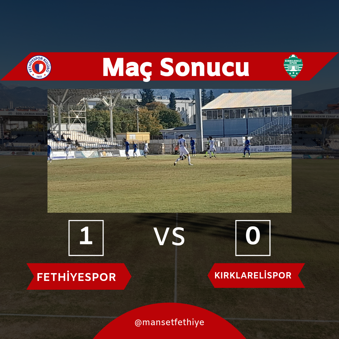 FETHİYESPOR 10 KİŞİYLE HAKEMİDE YENDİ!