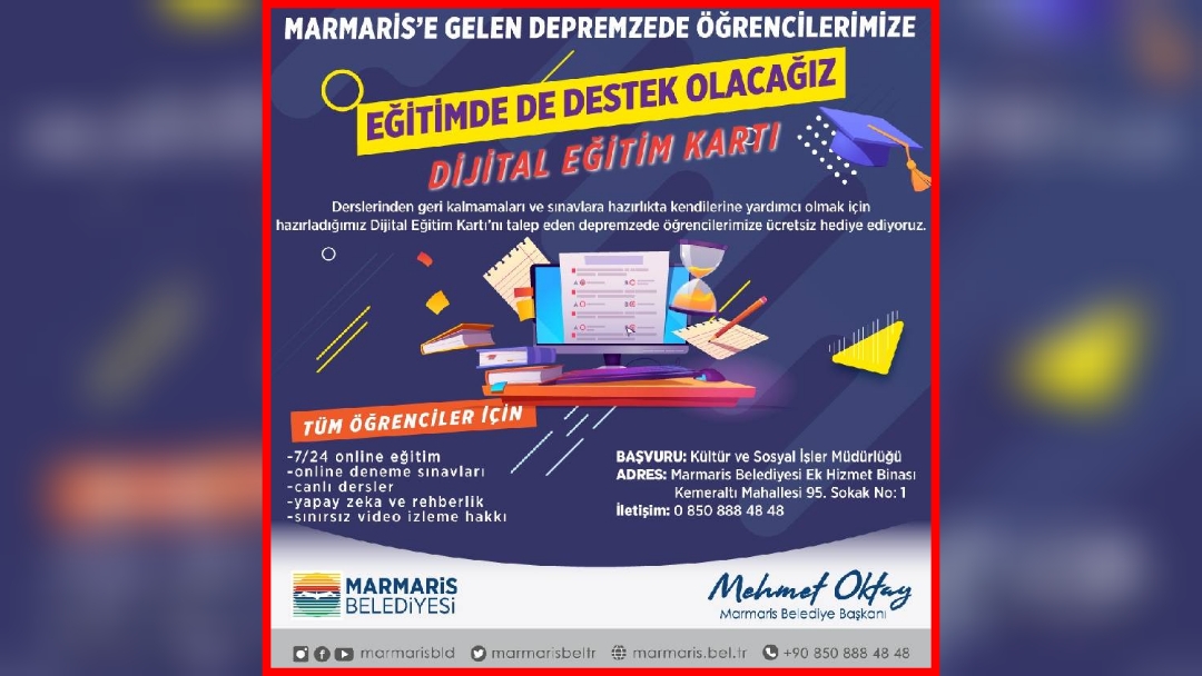 MARMARİS’TE MİSAFİR ÖĞRENCİLERE EĞİTİM DESTEĞİ