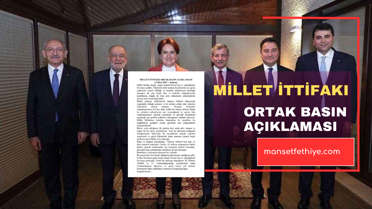 MİLLET İTTİFAKI ORTAK BASIN AÇIKLAMASI