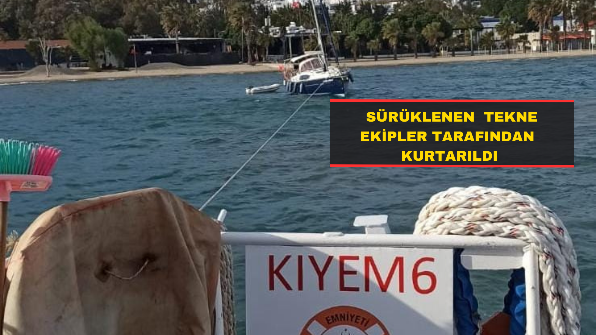 Sürüklenen Tekne Ekipler Tarafından Kurtarıldı