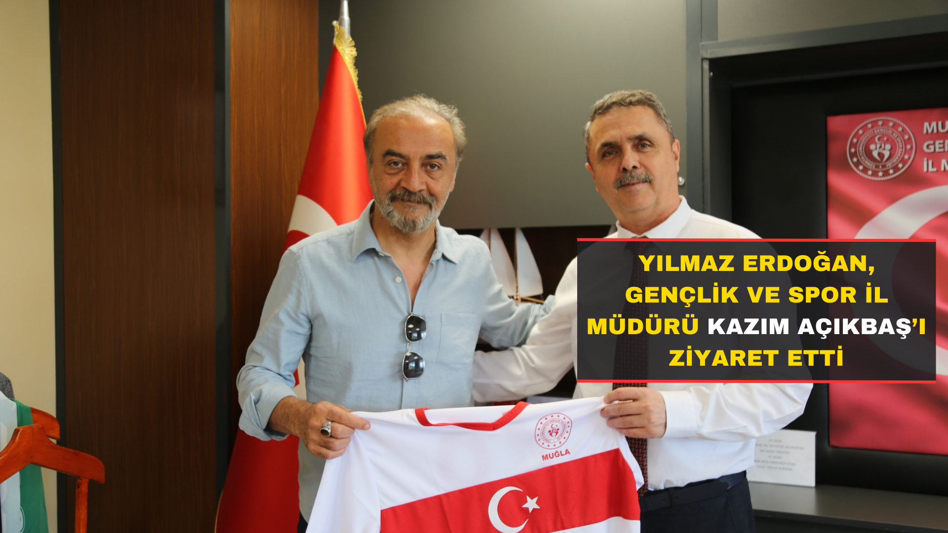 Yılmaz Erdoğan, Gençlik Ve Spor İl Müdürü Kazım Açıkbaş’ı Ziyaret Etti