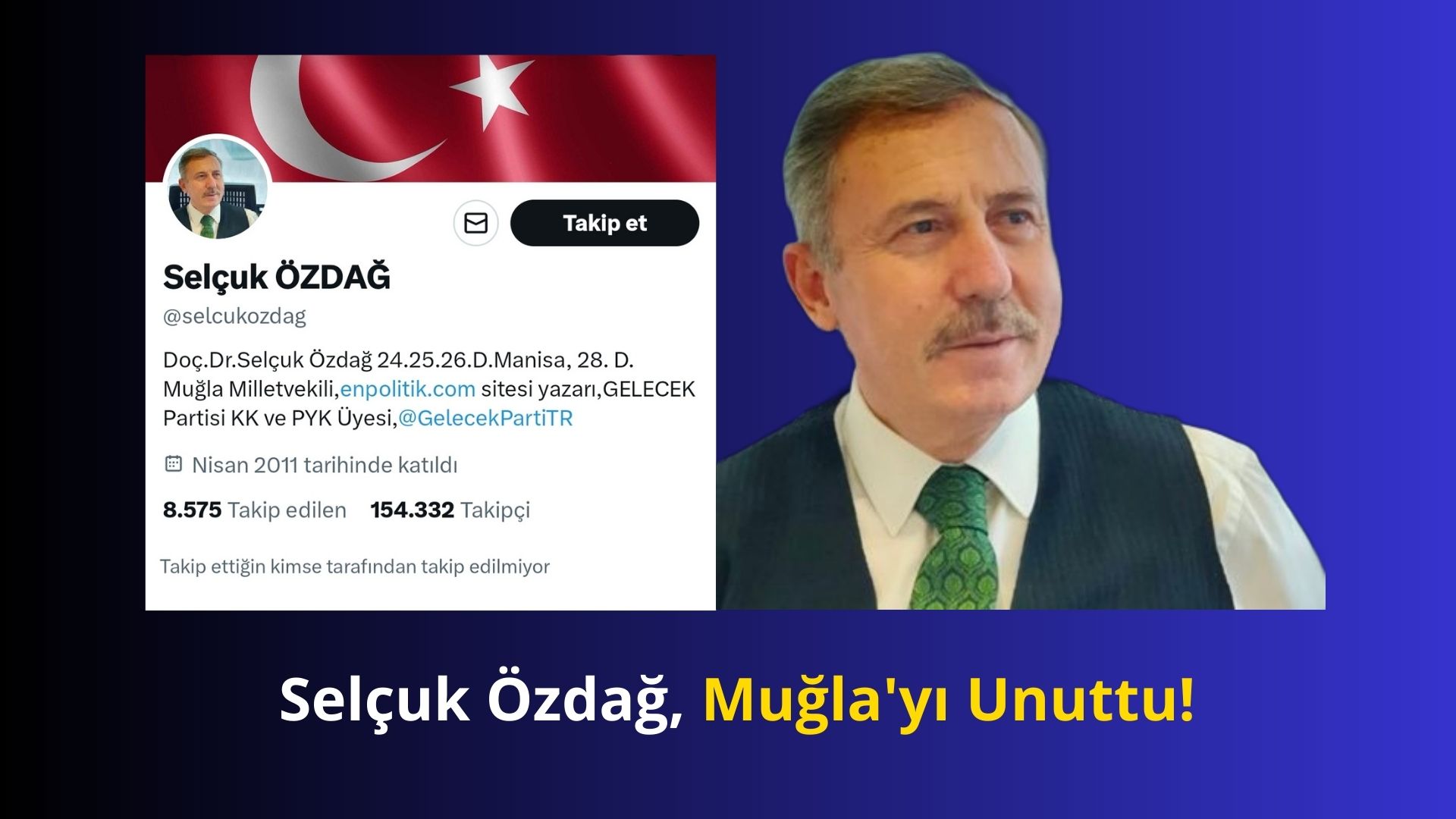 Selçuk Özdağ, Muğla’yı Unuttu!