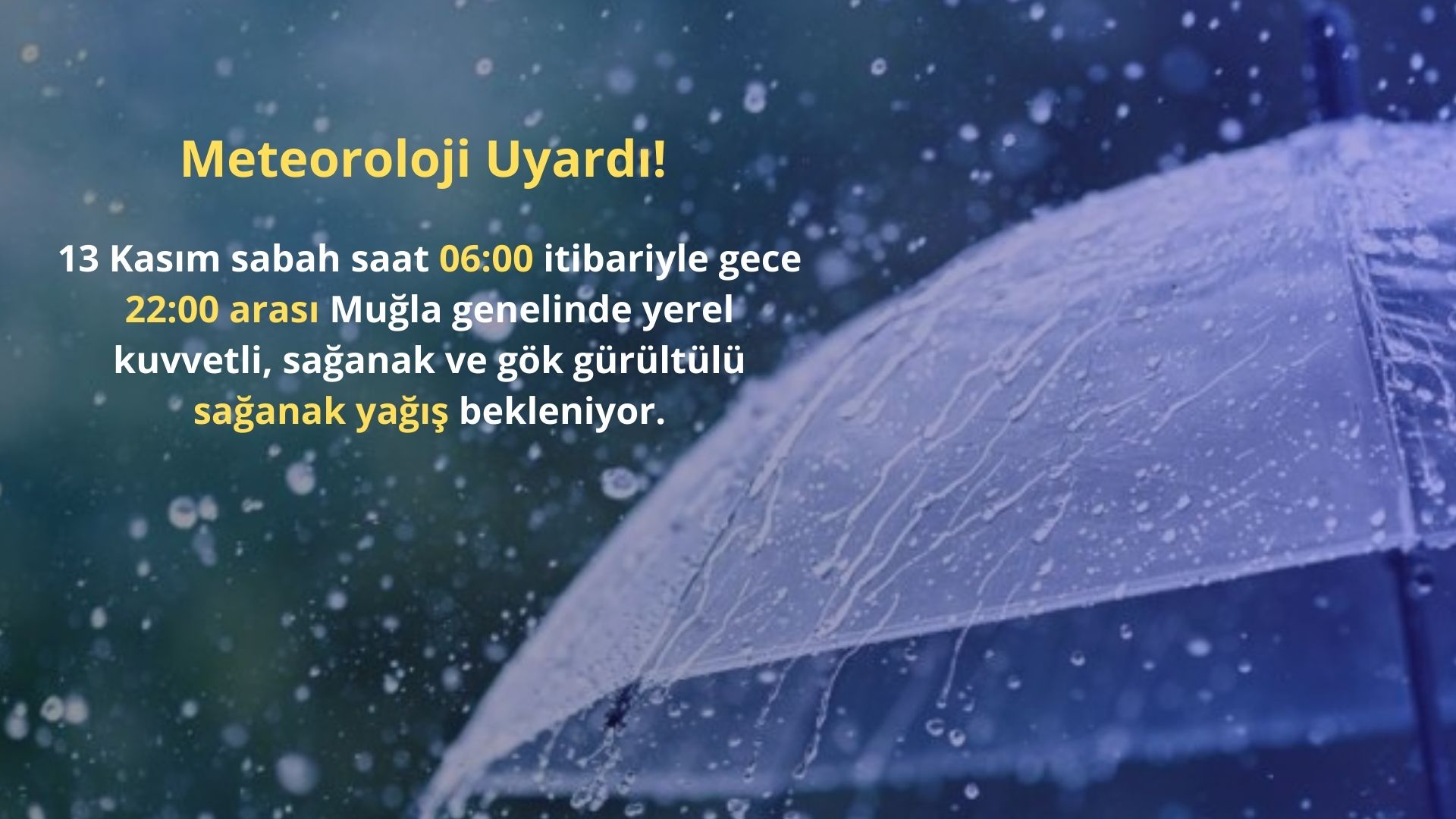 Meteoroloji Uyardı!