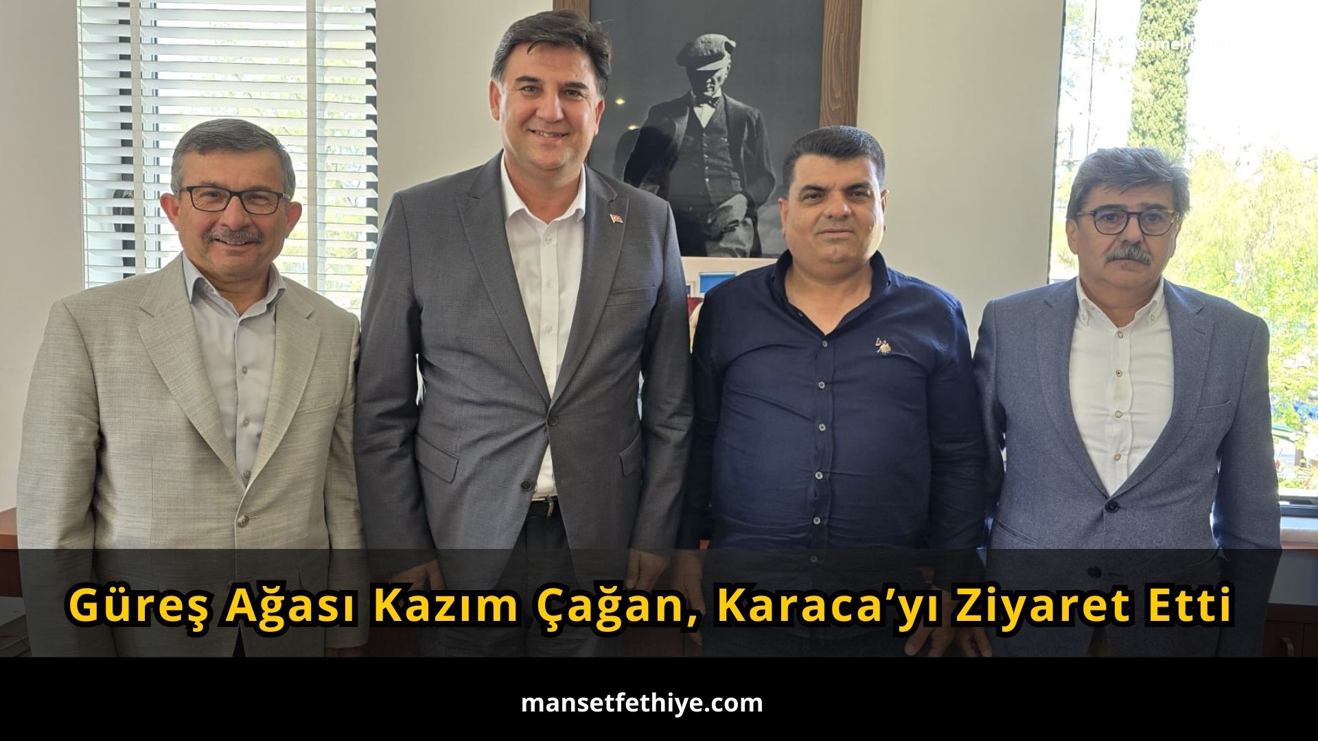 Güreş Ağası Kazım Çağan, Karaca’yı Ziyaret Etti