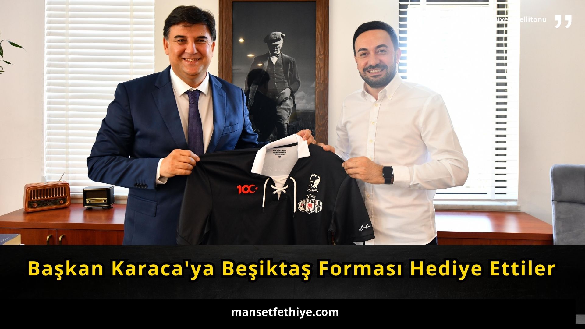 Başkan Karaca’ya Beşiktaş Forması Hediye Ettiler