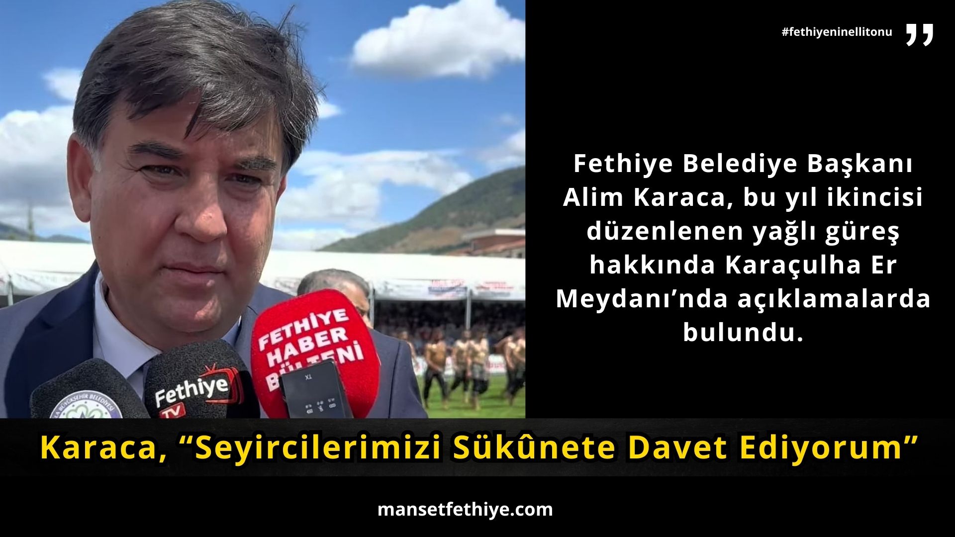 Karaca, “Seyircilerimizi Sükûnete Davet Ediyorum” 