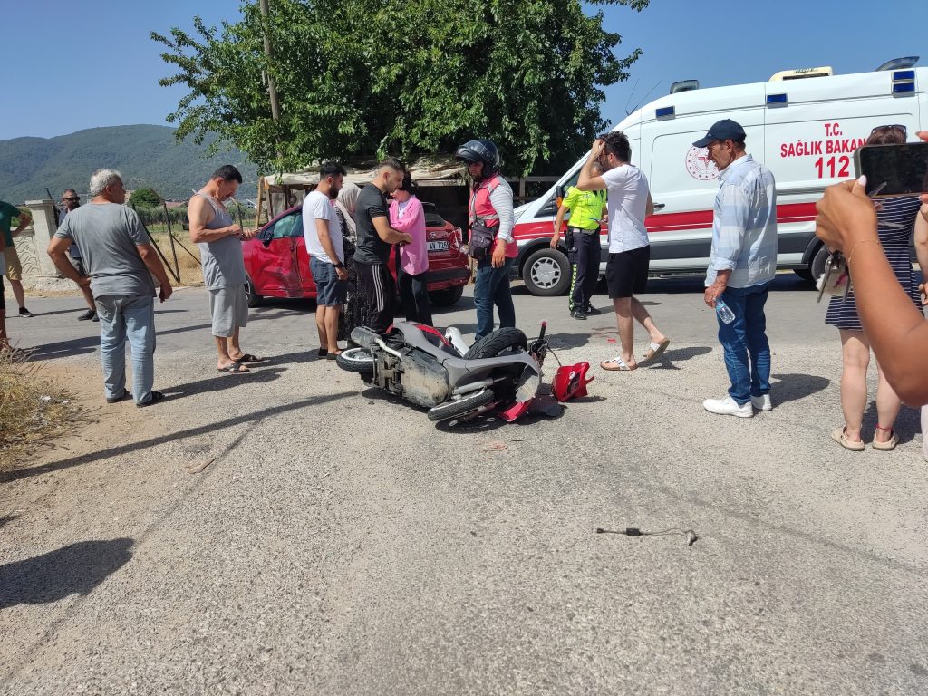 Trafik Kazasında Motosiklet Sürücüsü Yaralandı!