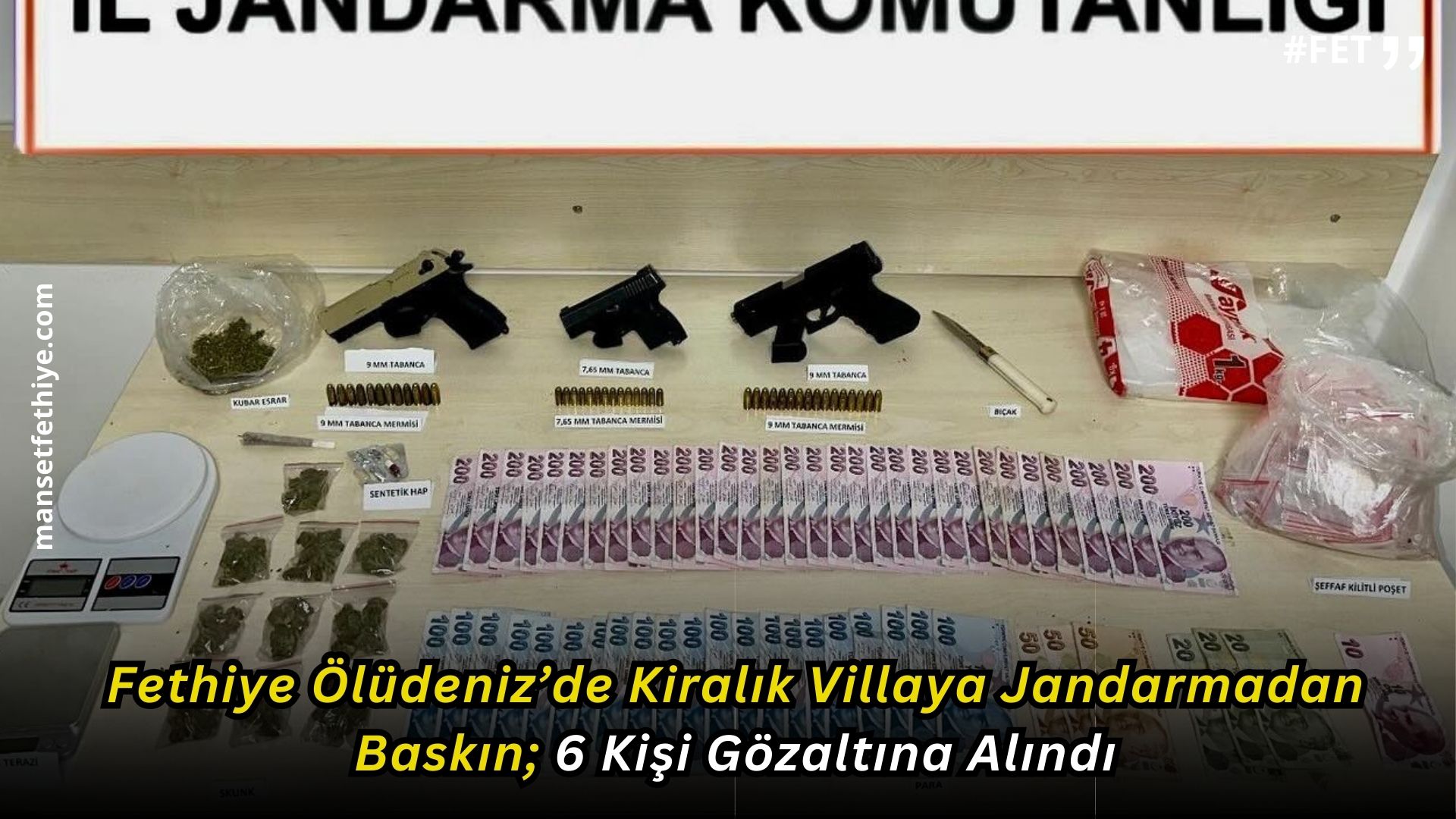 Fethiye Ölüdeniz’de Kiralık Villaya Jandarmadan Baskın; 6 Kişi Gözaltına Alındı