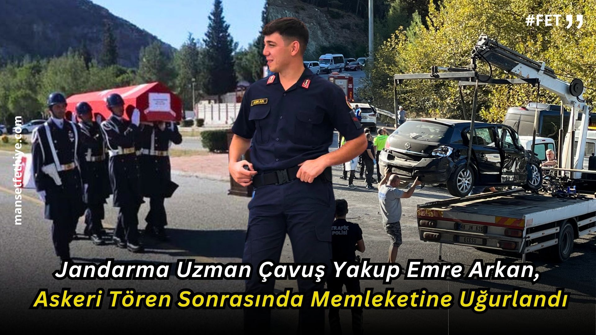 Jandarma Uzman Çavuş Yakup Emre Arkan, Askeri Tören Sonrasında Memleketine Uğurlandı